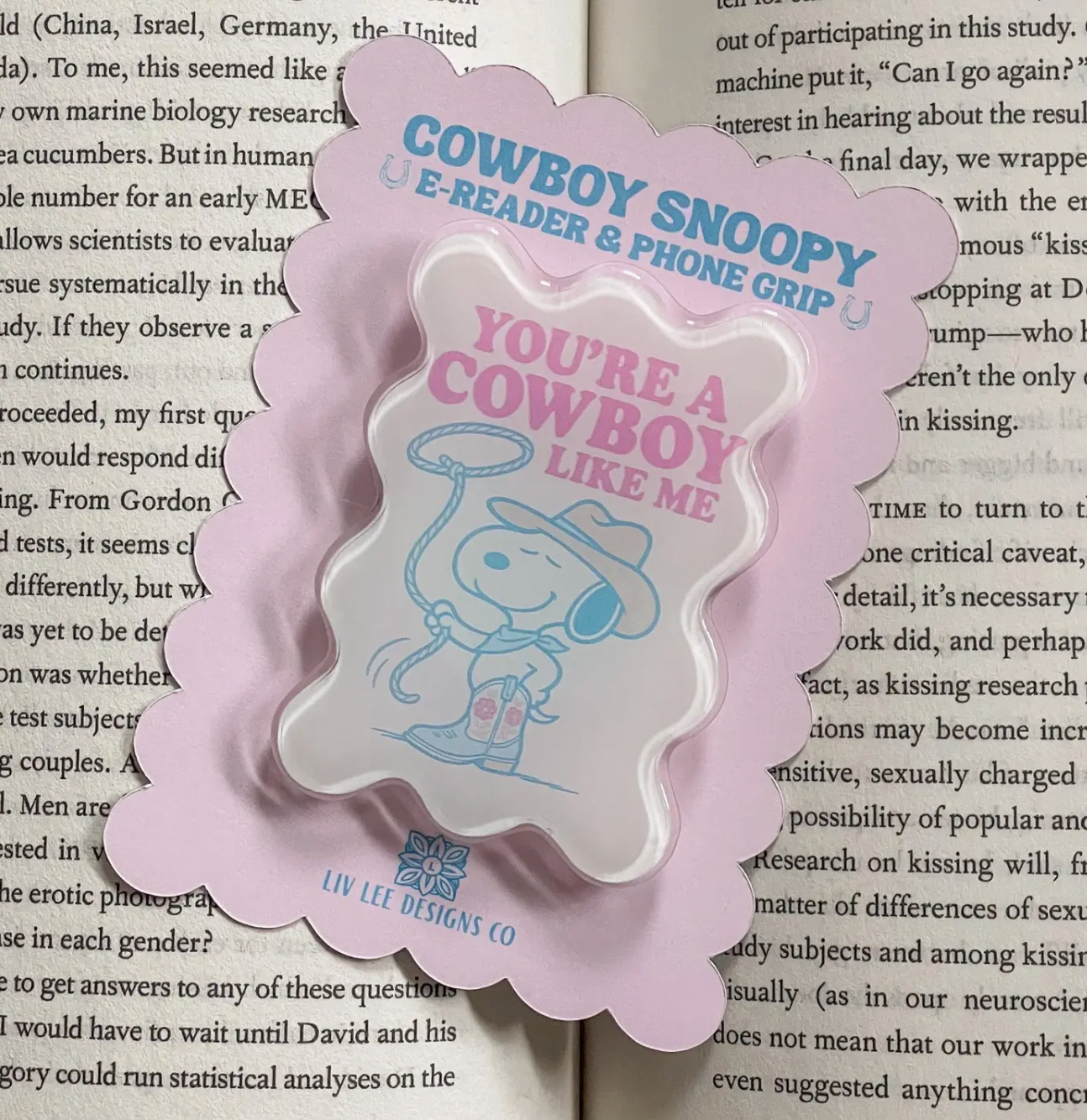 'Cowboy Like Me' Swiftie x Snoopy Kindle & Phone Grip