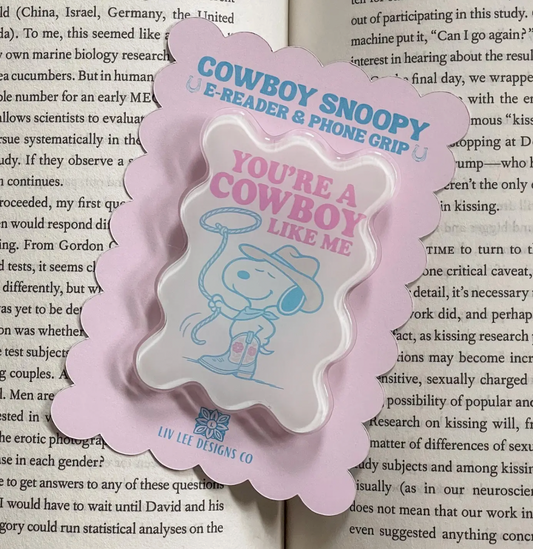 'Cowboy Like Me' Swiftie x Snoopy Kindle & Phone Grip