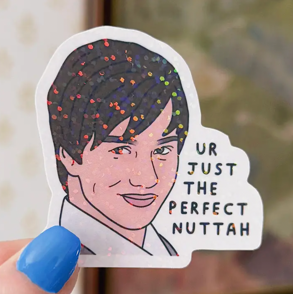 Perfect Nuttah Angus Thongs Sticker