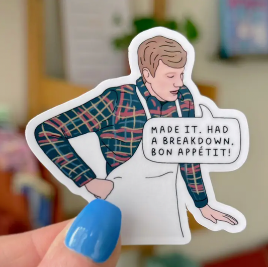 James Acaster Bake Off Sticker