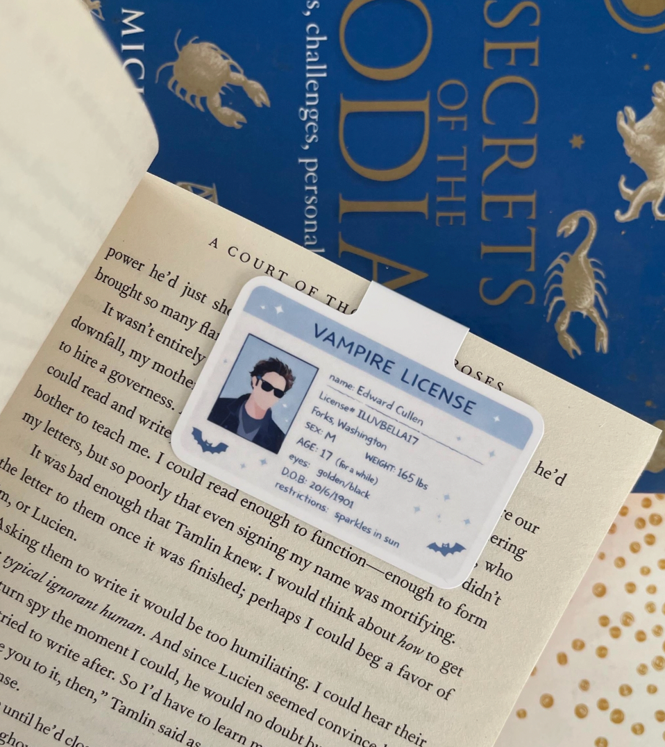 Twilight Vampire License Magnetic Bookmark