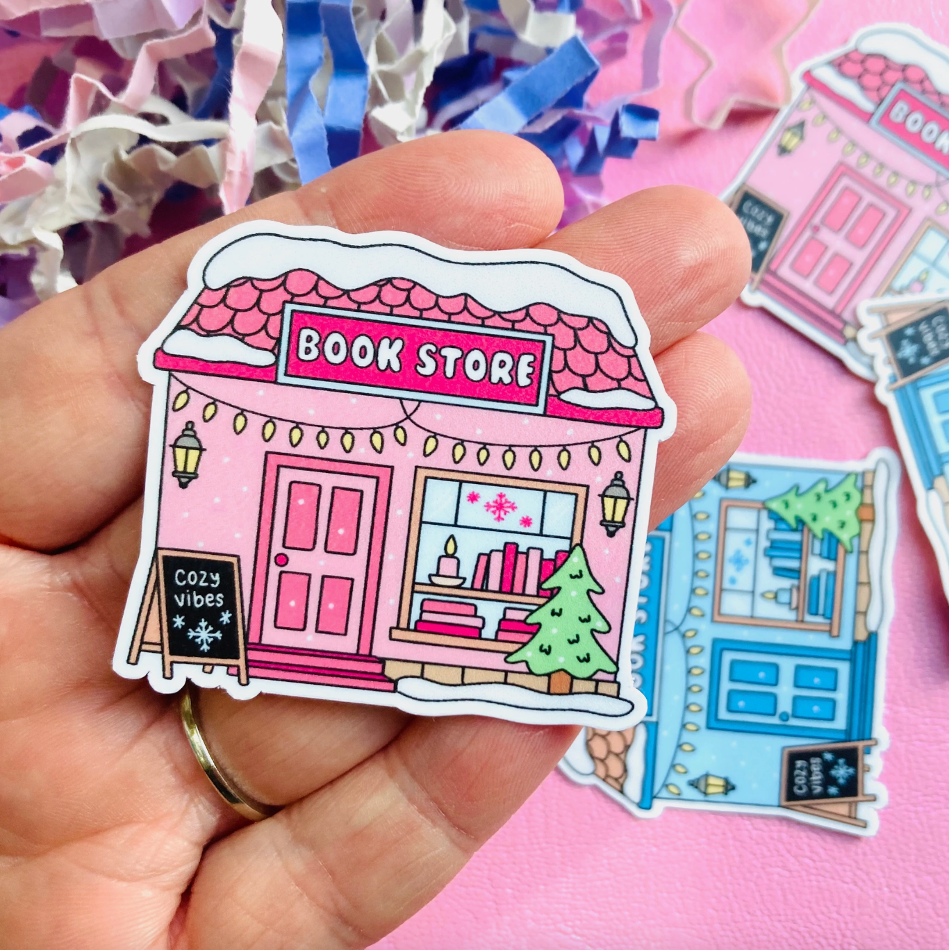 Winter Cozy Book Shop Sticker