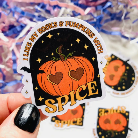 Spicy Books Pumpkin Sticker