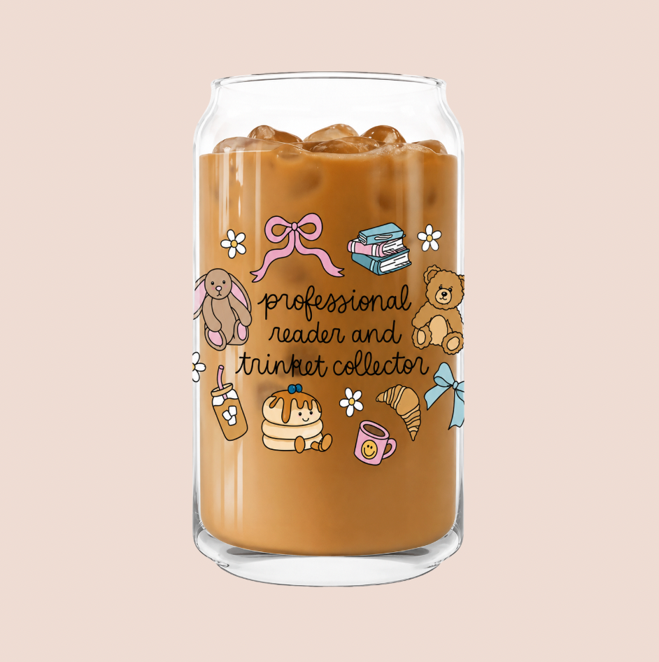 Professional Trinket Collector iced Coffee Glass 16oz