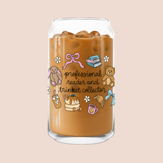 Professional Trinket Collector iced Coffee Glass 16oz