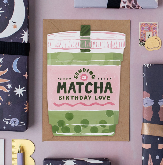 Matcha Birthday Love Card