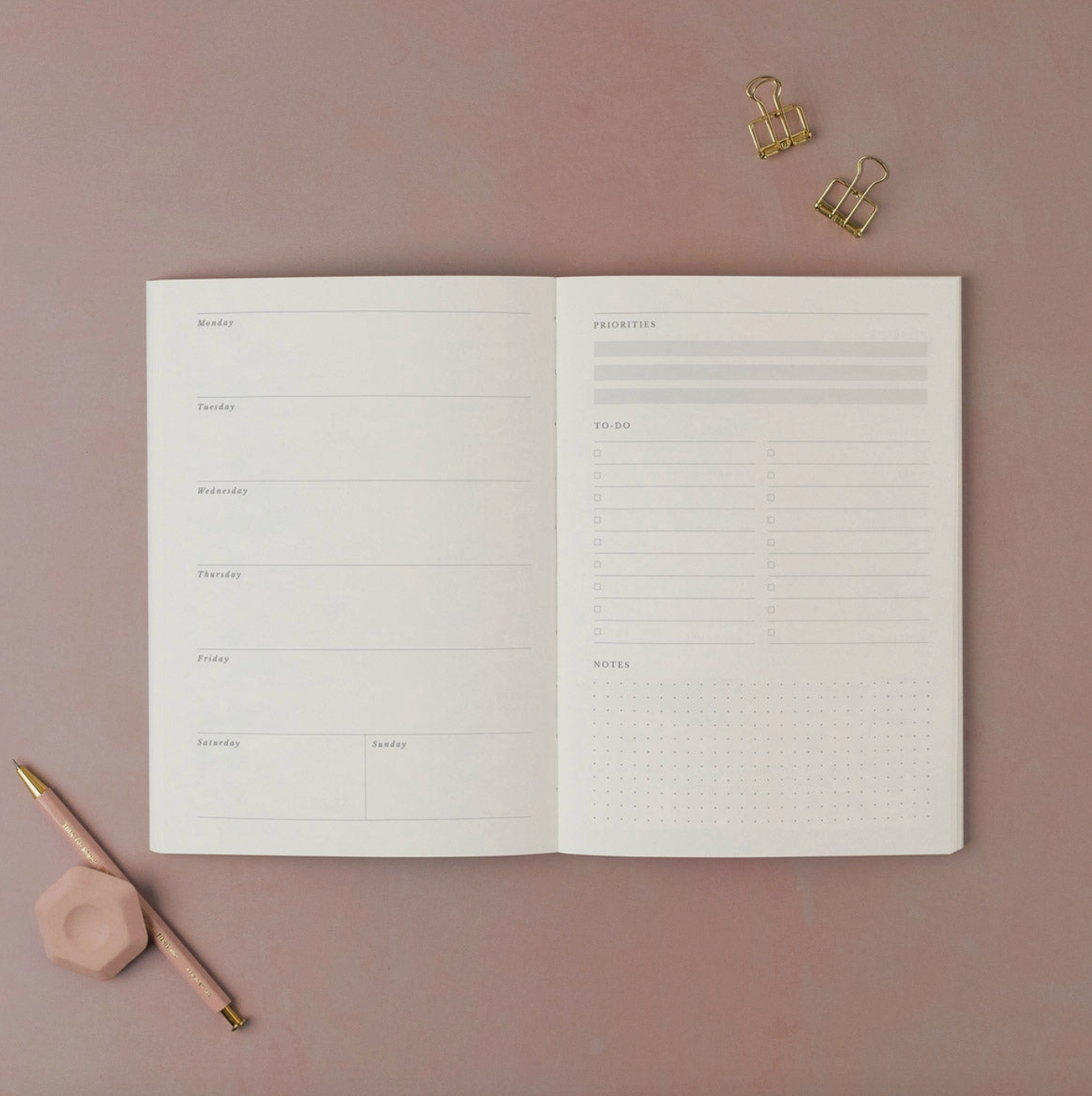 Dream Quilt Weekly Planner | Undated Weekly Organiser