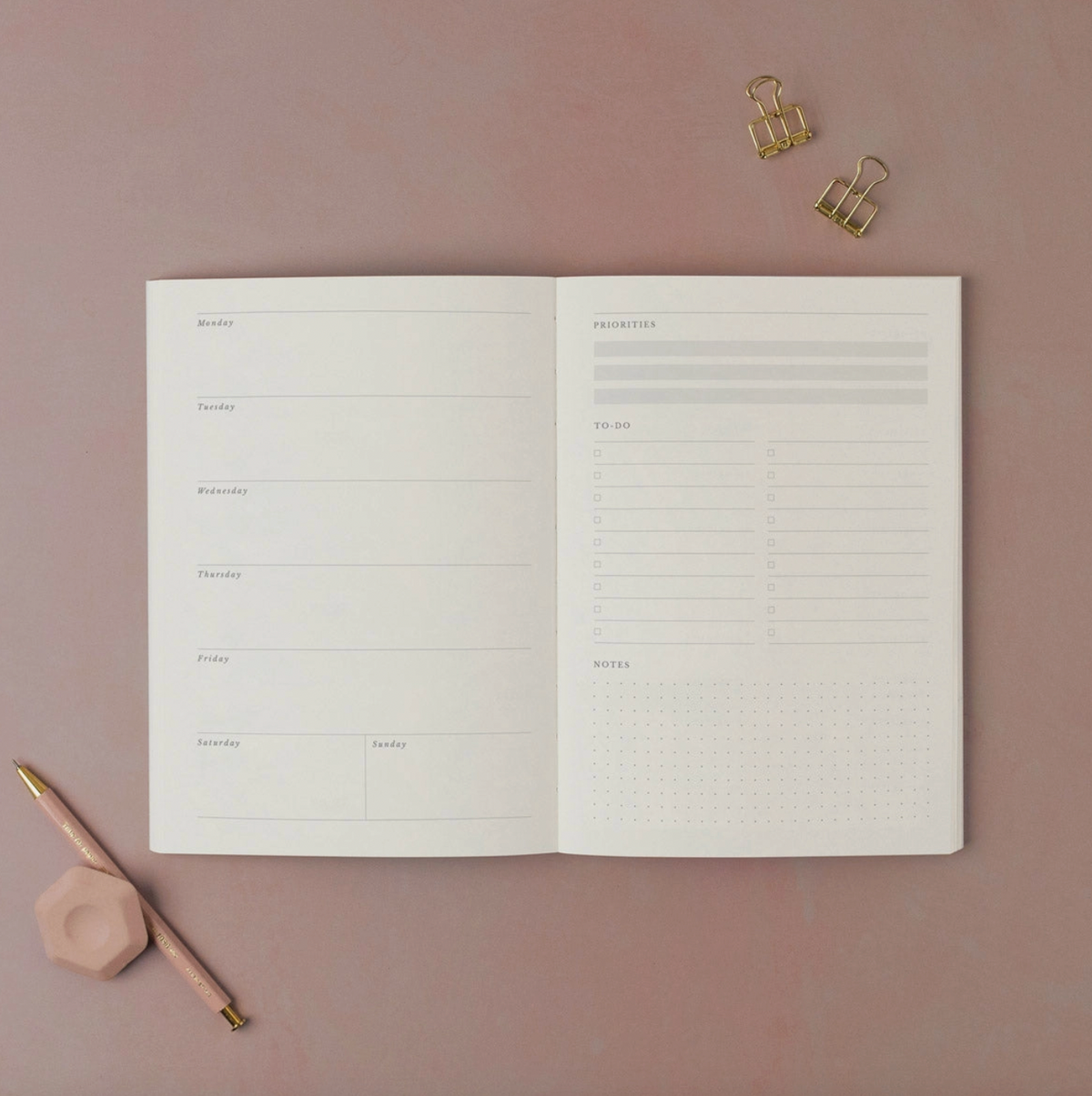 Nurture Botanical Weekly Planner | Undated Weekly Organiser