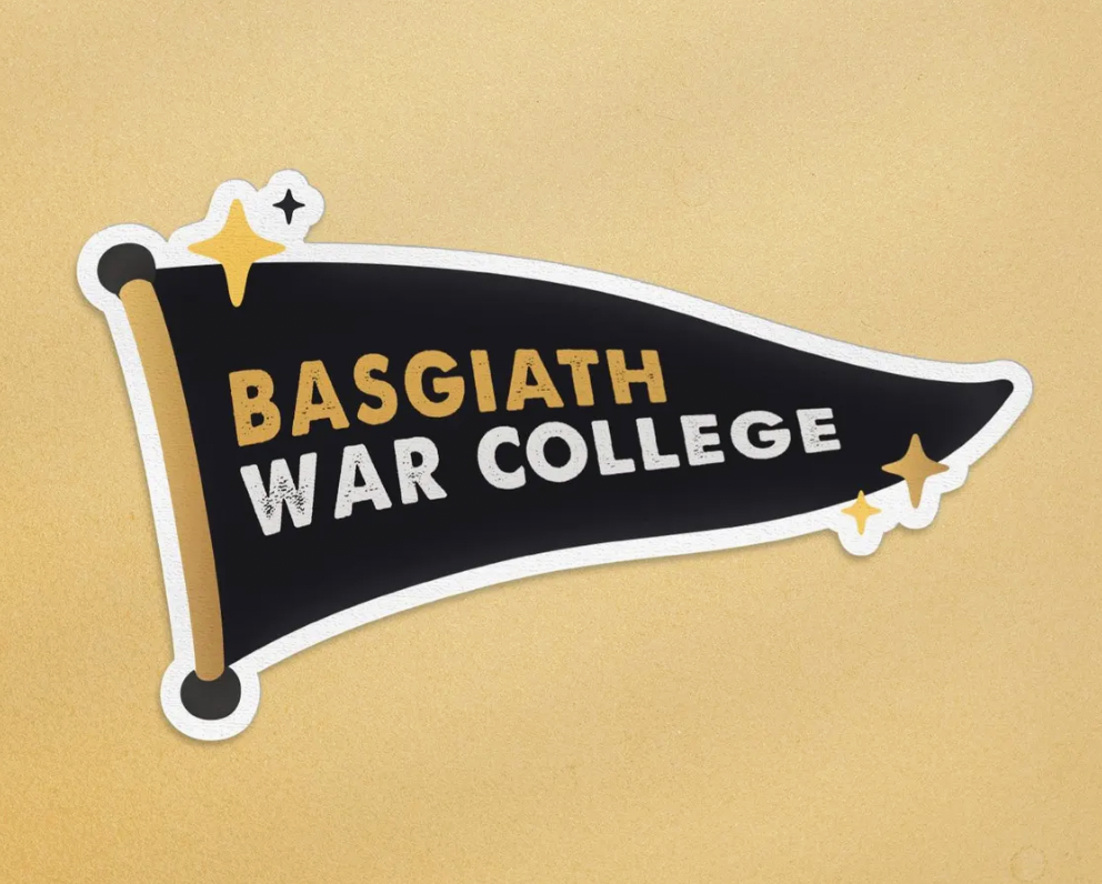 Basgiath War College Fourth Wing Flag Bookish Sticker