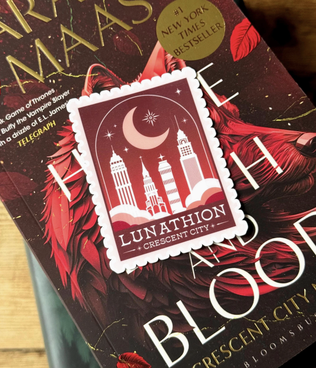 Lunathion Crescent City Bookish Stamp Sticker