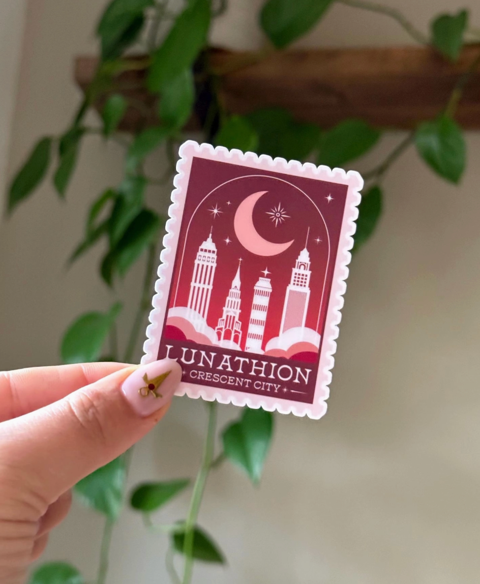 Lunathion Crescent City Bookish Stamp Sticker