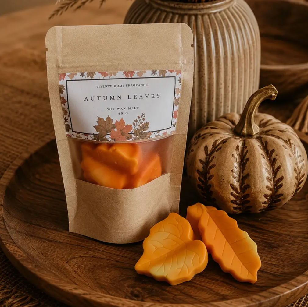 Autumn Leaves Handmade Wax Melts Pouch