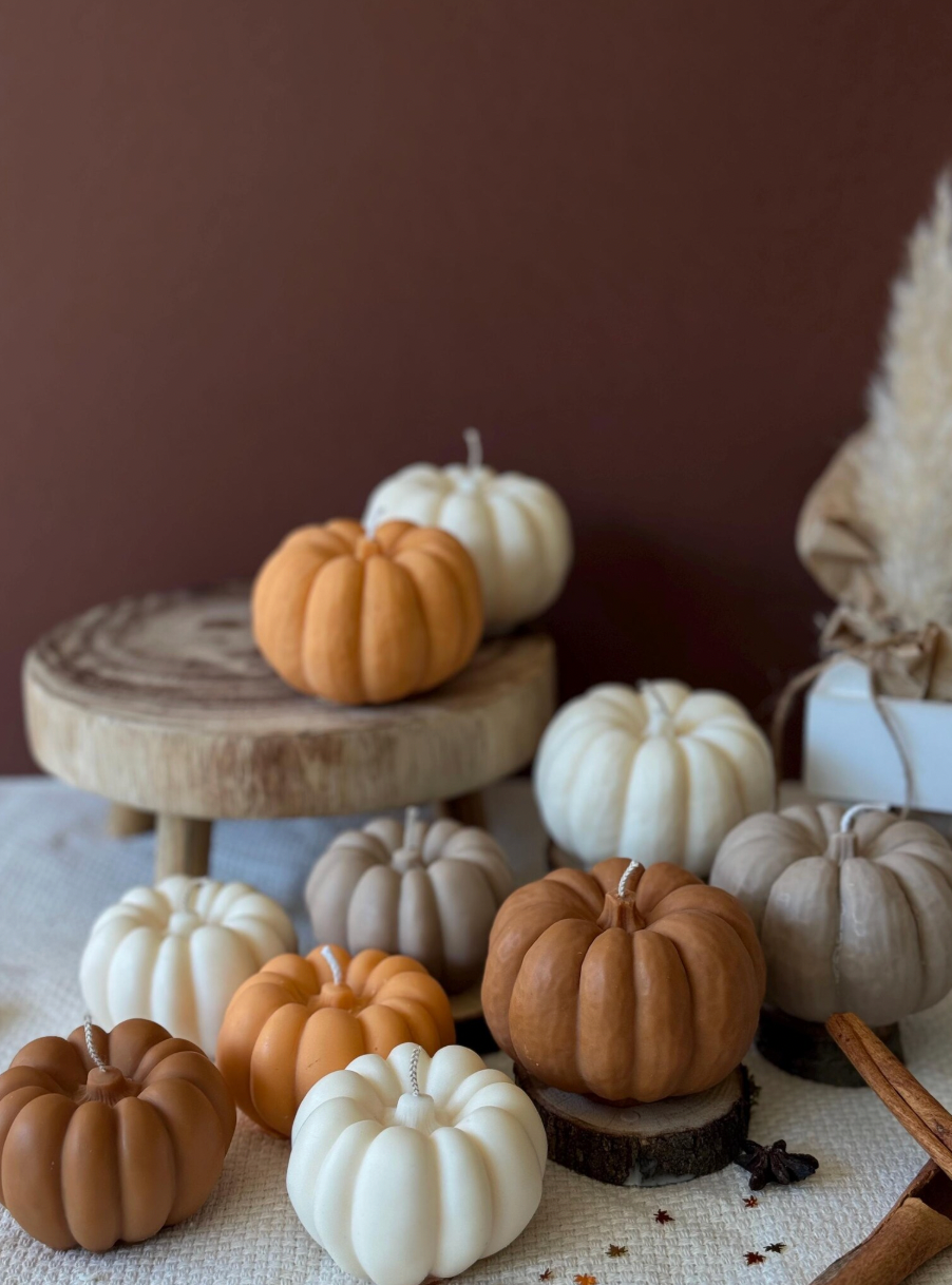 Brown Pumpkin Soy Wax Candle