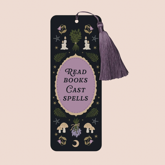 'Read Books Cast Spells' Illustrated Tassel Bookmark
