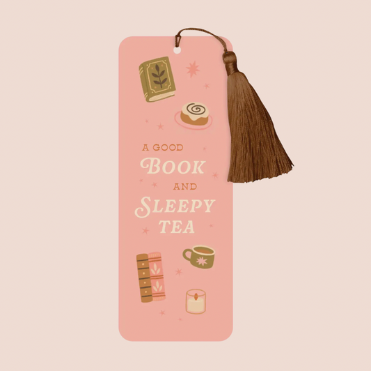 'Good Book And Sleepy Tea' Bookmark