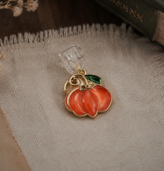 Pumpkin Dust Plug Charm Phone Tablet & E-Reader Charm