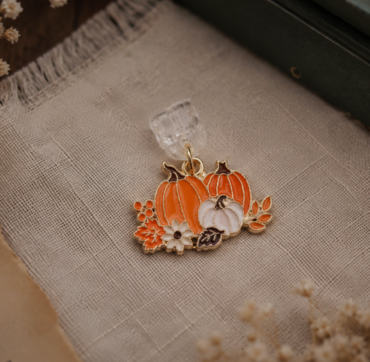 Pumpkins + Flowers Dust Plug Charm Phone Tablet & E-Reader Charm