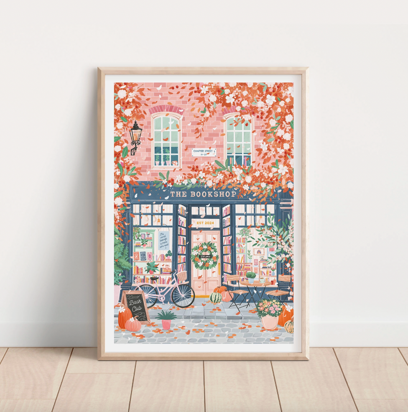 Autumn Bookshop A3 Print