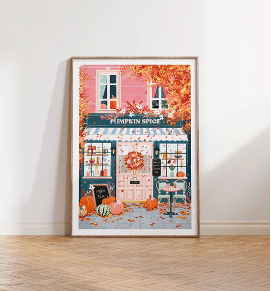 Pumpkin Spice Cafe A3 Print