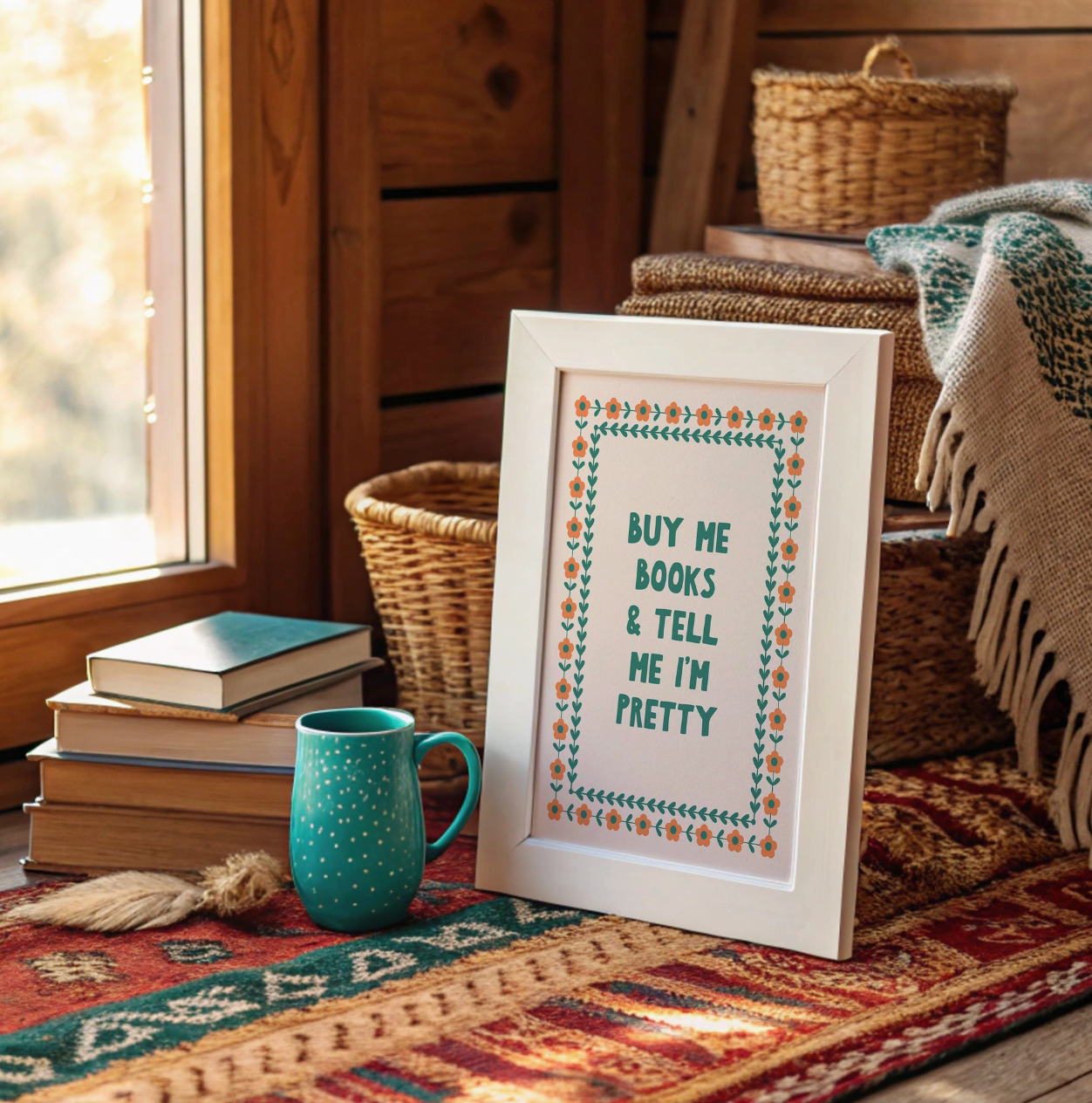 Buy Me Books & Call Me Pretty A4 Print