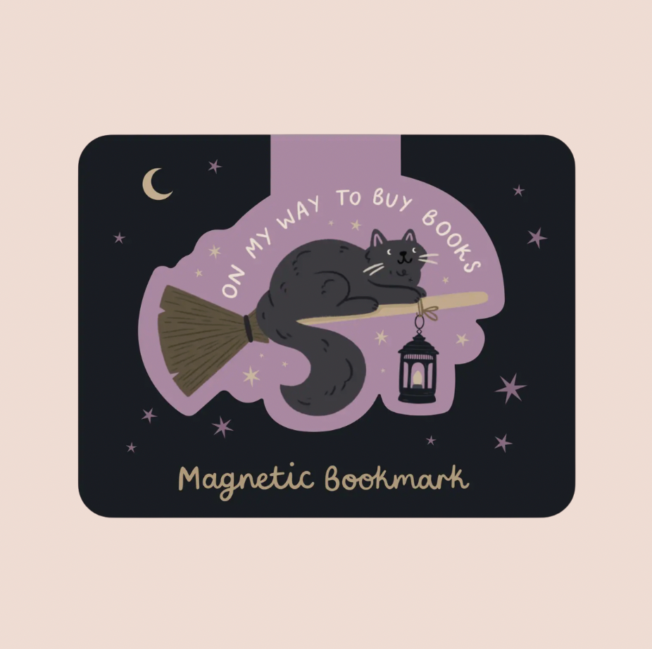 Witch Cat Magnetic Bookmark
