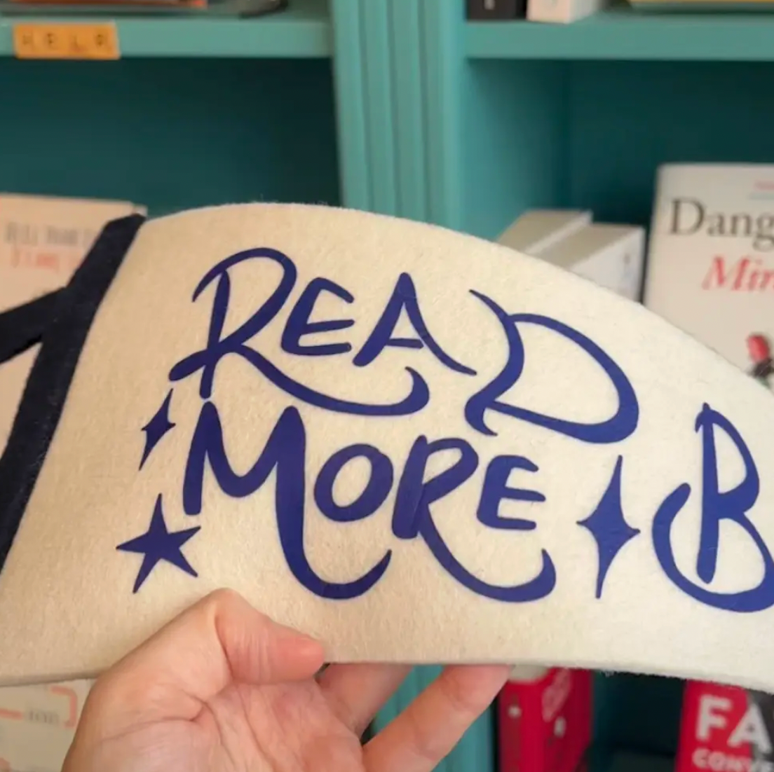 Read More Books Handmade Felt Pennant Flag