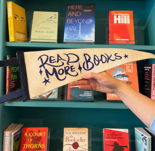 Read More Books Handmade Felt Pennant Flag