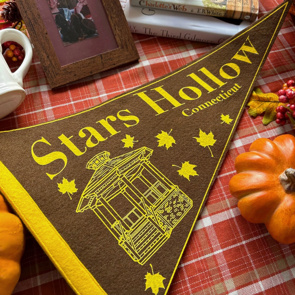 Stars Hollow Gilmore Girls Handmade Felt Pennant Flag