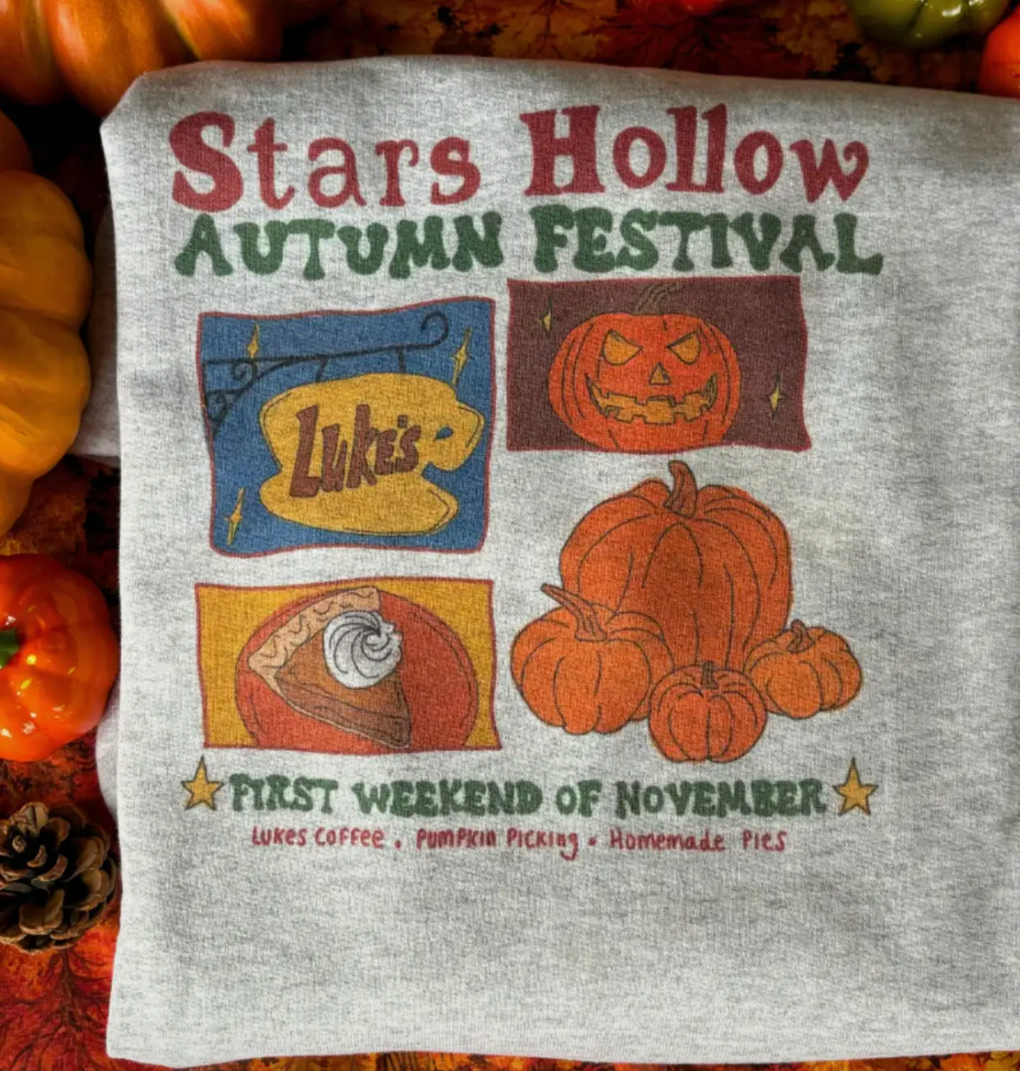 Stars Hollow Autumn Festival Gilmore Girls Sweater - Medium