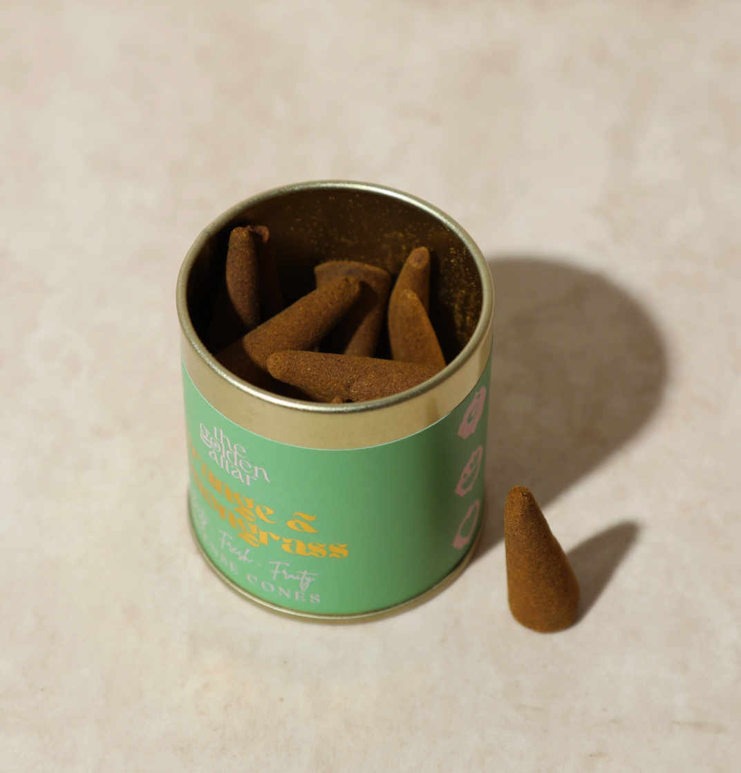 Sandalwood - Natural Incense Cone Tin