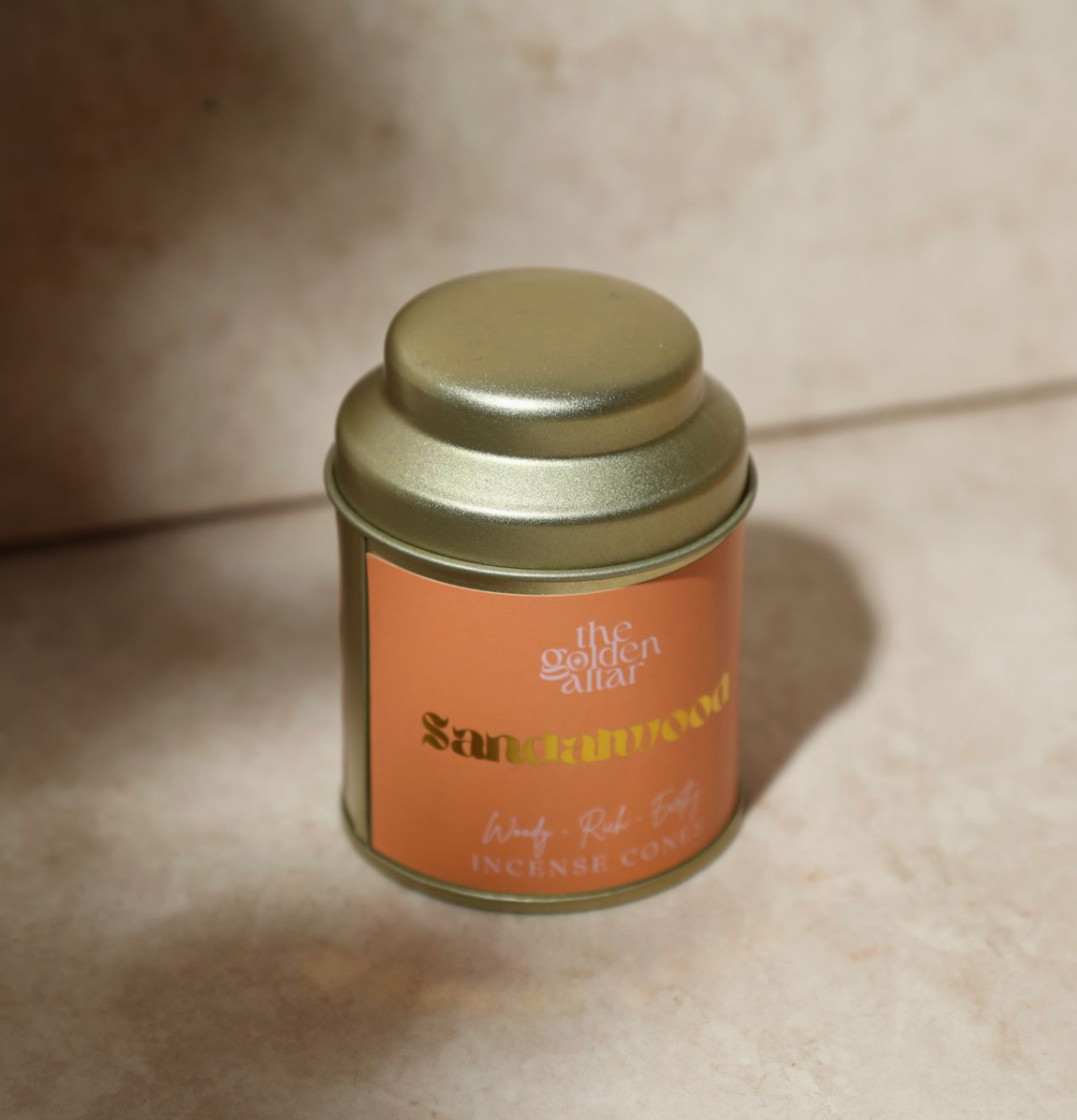 Sandalwood - Natural Incense Cone Tin
