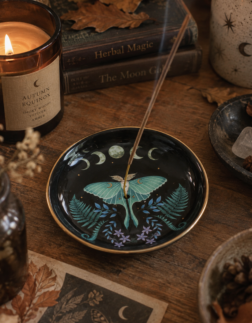 Moth Ceramic Incense Stick Holder