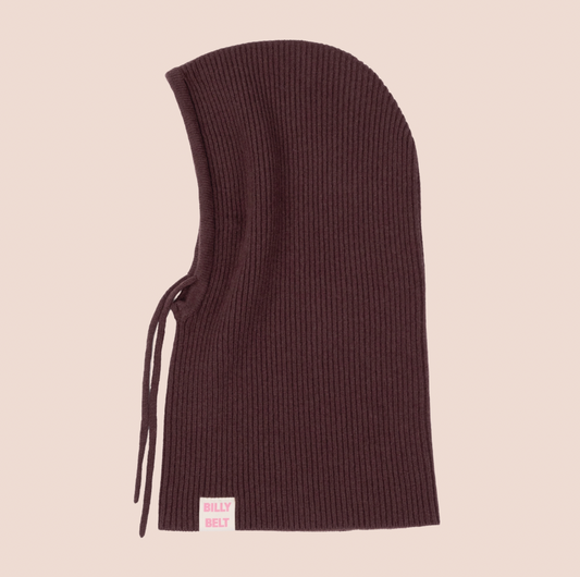 100% Wool Balaclava - Chocolate Brown