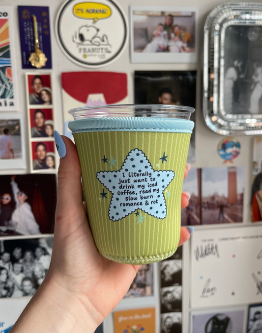 Whimsy Romance Rot Bookish Coffee Cosie Drinks Sleeve