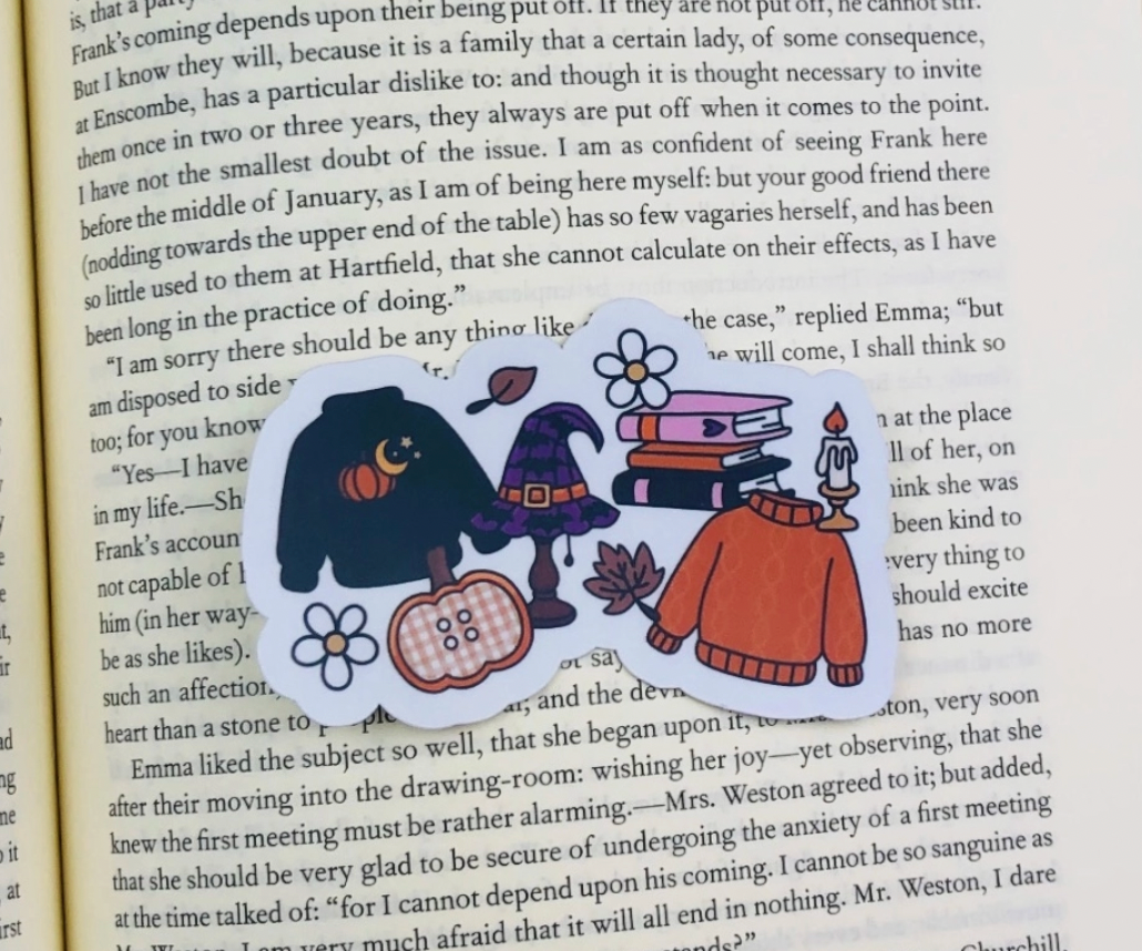 Cosy Autumn Halloween Homebody Sticker