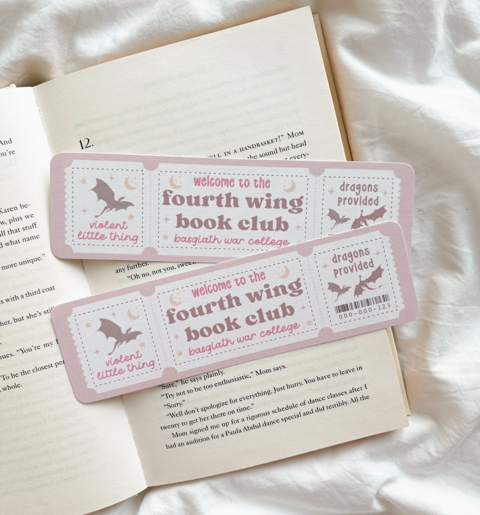 Fourth Wing Book Club Ribbon Bookmark