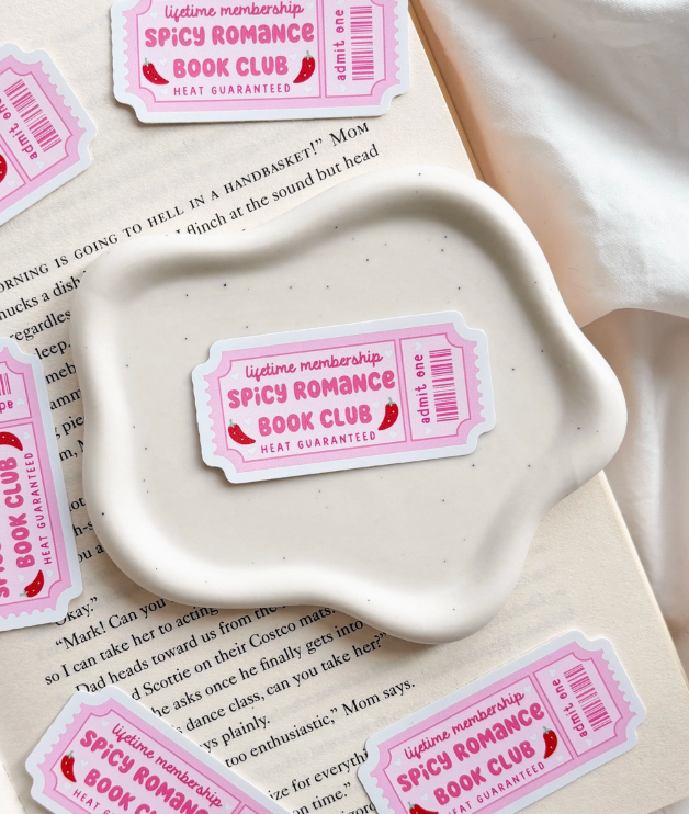 Spicy Romance Book Club Ticket Sticker