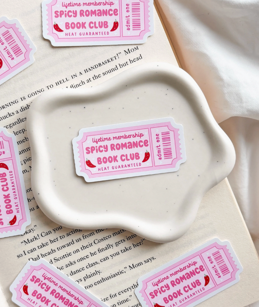 Spicy Romance Book Club Ticket Sticker