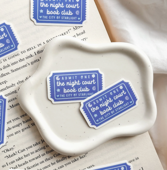 Night Court Book Club Ticket ACOTAR Bookish Sticker
