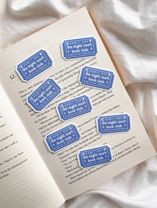 Night Court Book Club Ticket ACOTAR Bookish Sticker