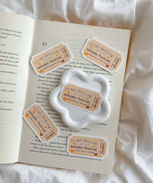 Stars Hollow Autumn Festival Ticket Gilmore Girls Sticker