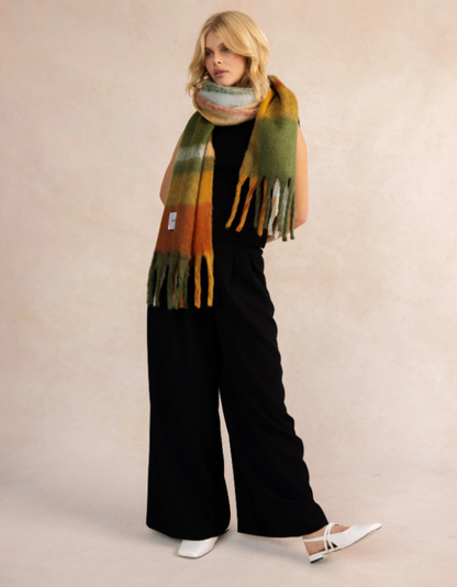 The Stockholm Recycled Scarf  - Mossy Spring