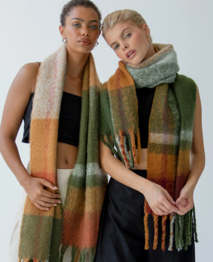 The Stockholm Recycled Scarf  - Mossy Spring