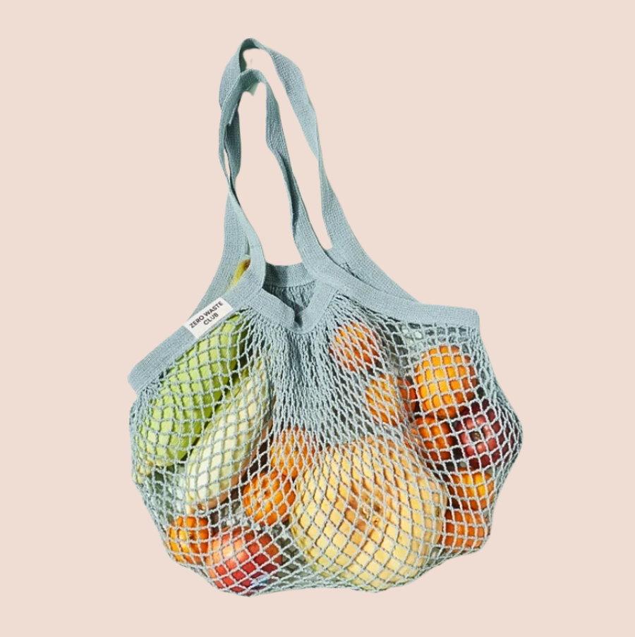 Organic Mesh Shopper Bag in Blue
