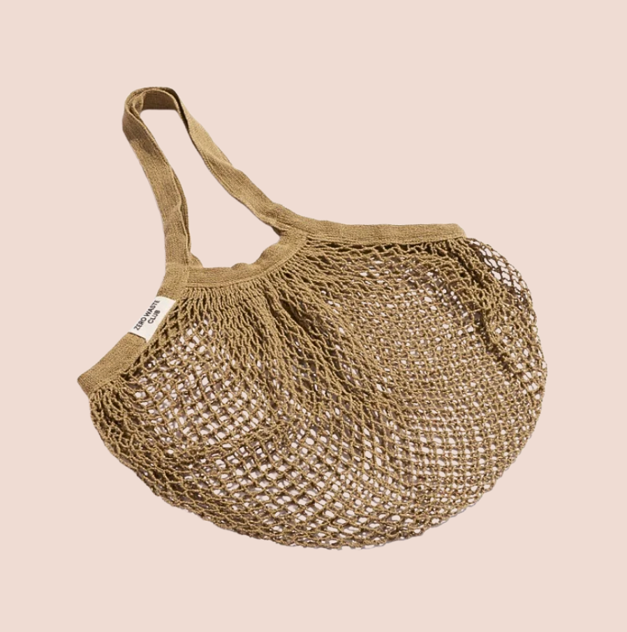 Organic Mesh Shopper Bag in Olive