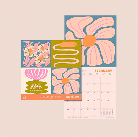 'Les Fleurs' 2025 Wall Calendar