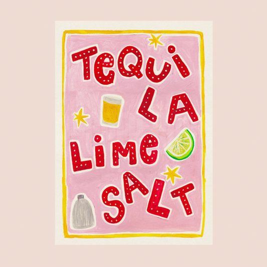 Tequila Lime Salt A4 Print