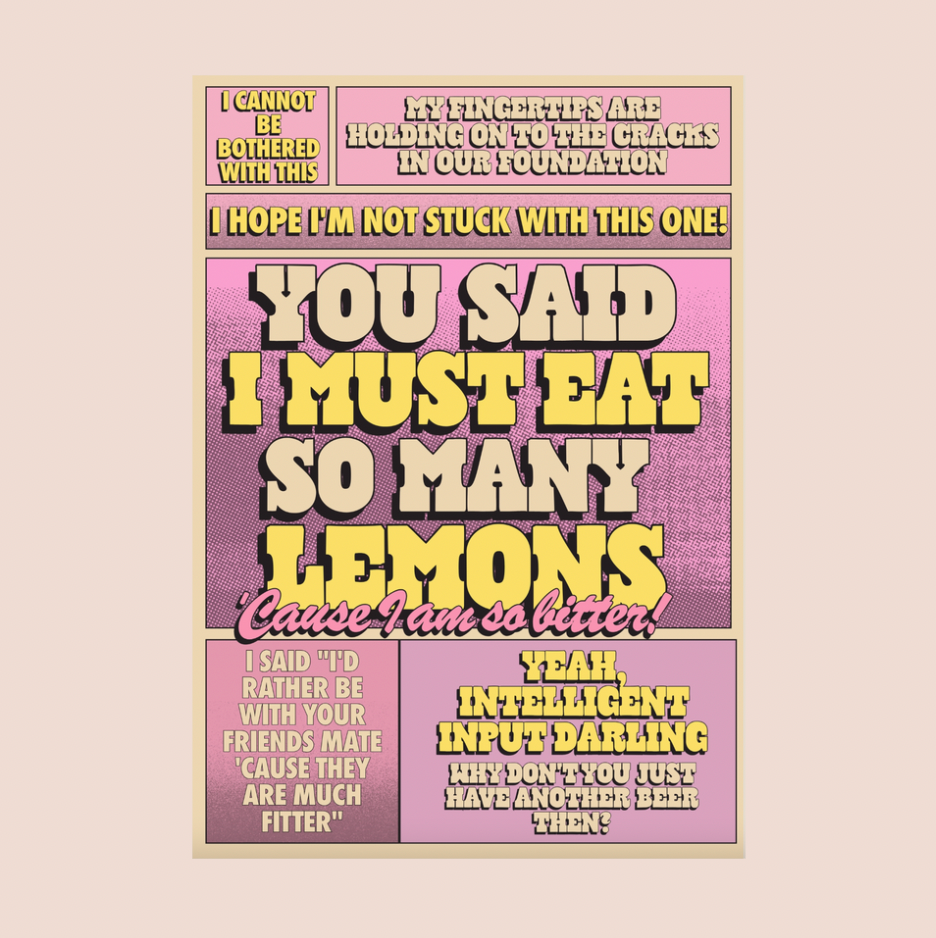 Lemons Kate Nash A4 Print