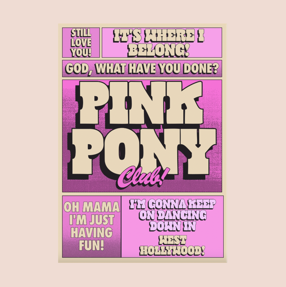 Chappell Roan Pink Pony Club A4 Print