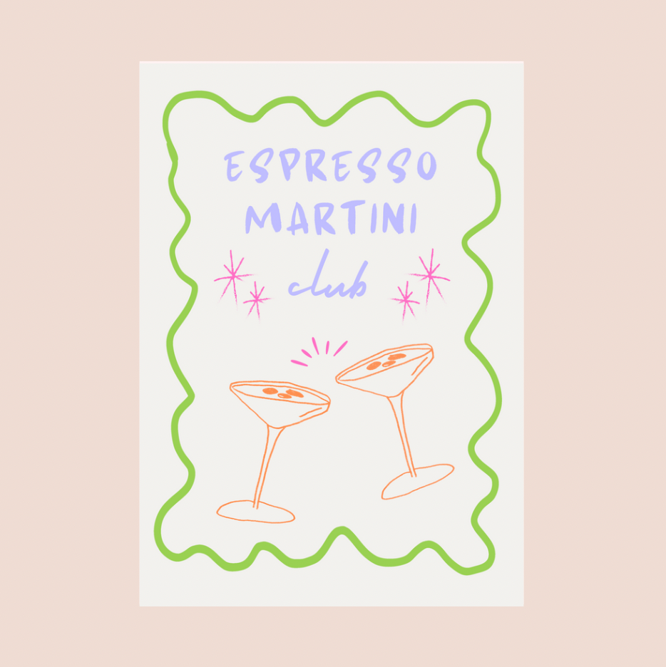 Espresso Martini Club A4 Print